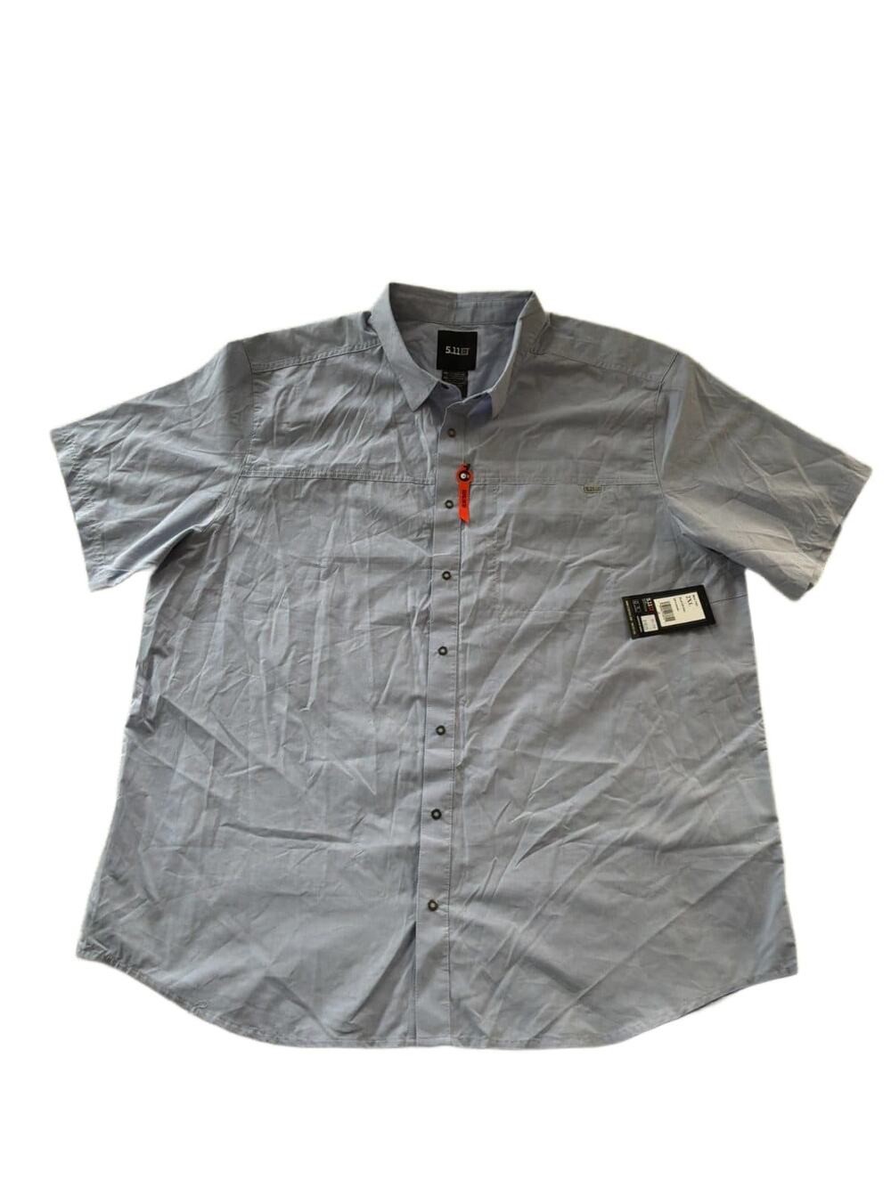 5.11 Tactical Wyatt Short Sleeve Shirt Mens 2XL Icelandic Blue Concealed Carry N